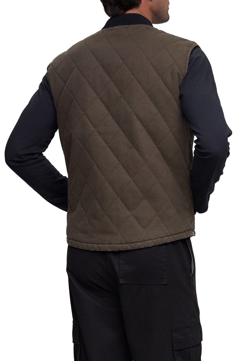 Quilted Canvas Twill Vest, Alternate, color, HAVANA
