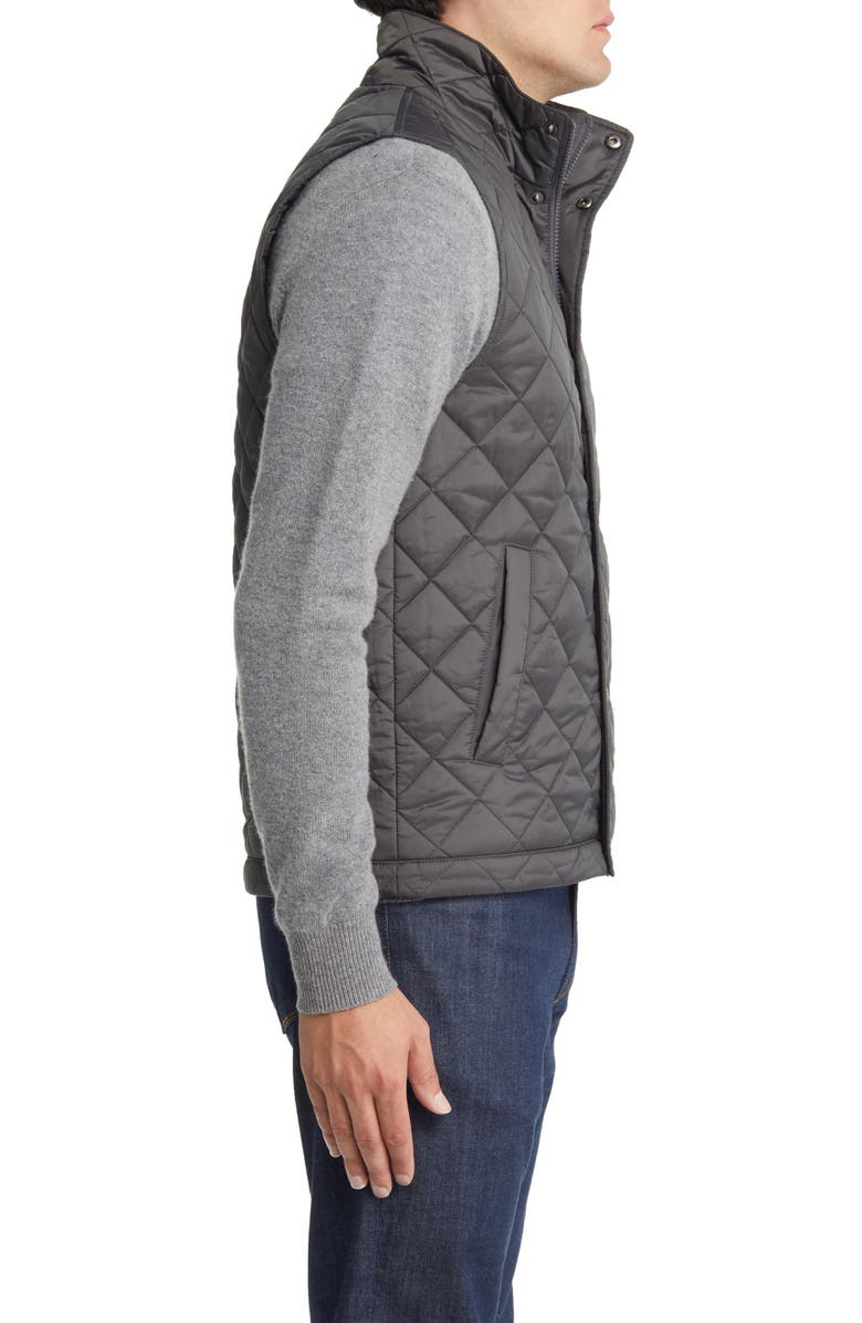 Barbour Barlow Quilted Vest, Alternate, color, Charcoal