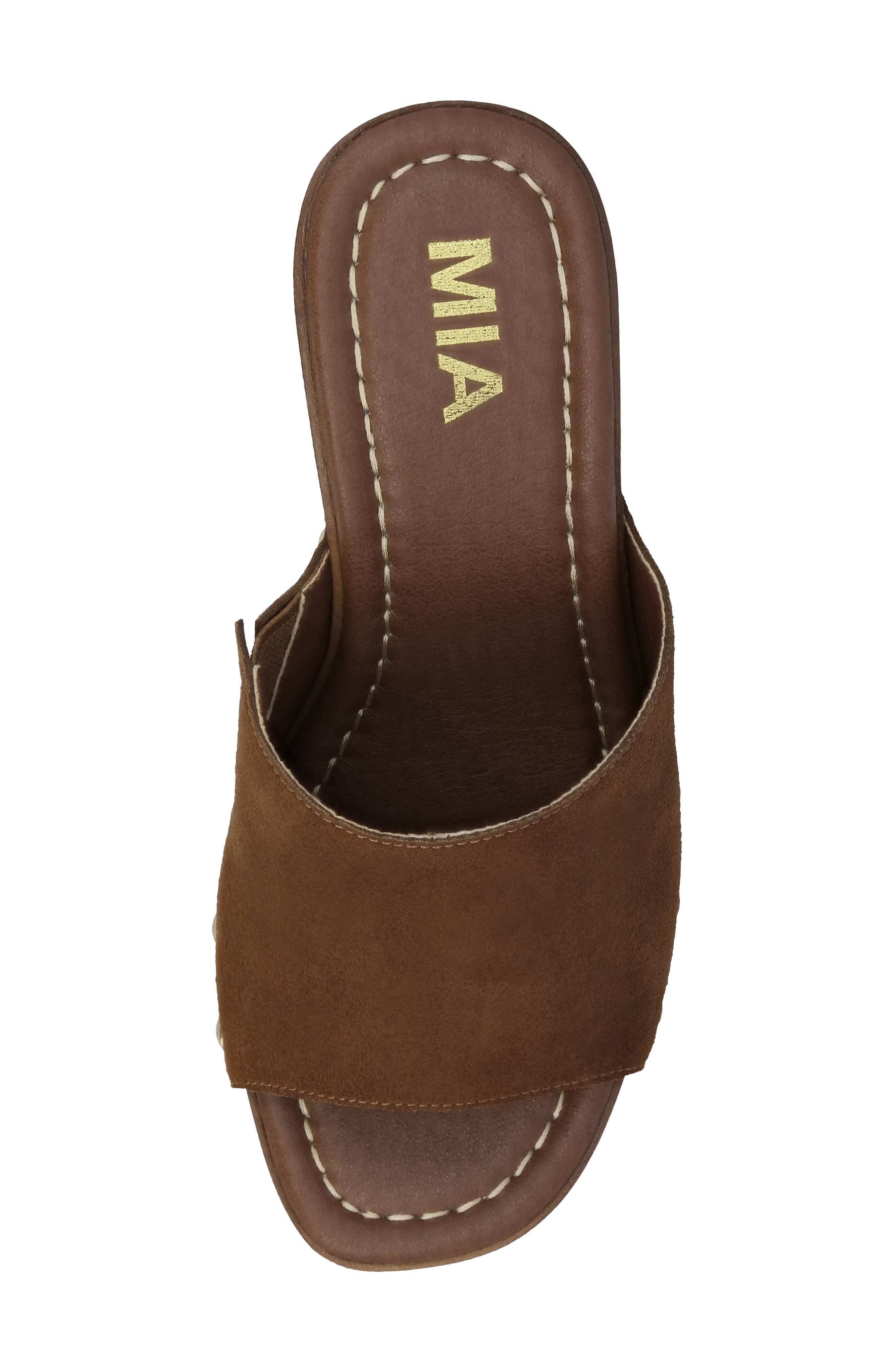 Estefany Wedge Mule, Alternate, color, COGNAC