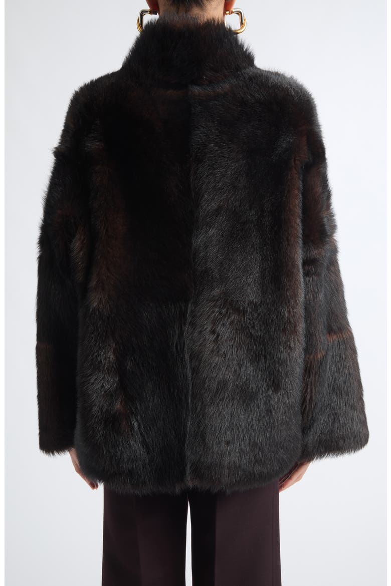 Carolyn Genuine Shearling Coat, Alternate, color, BROWN SABLE
