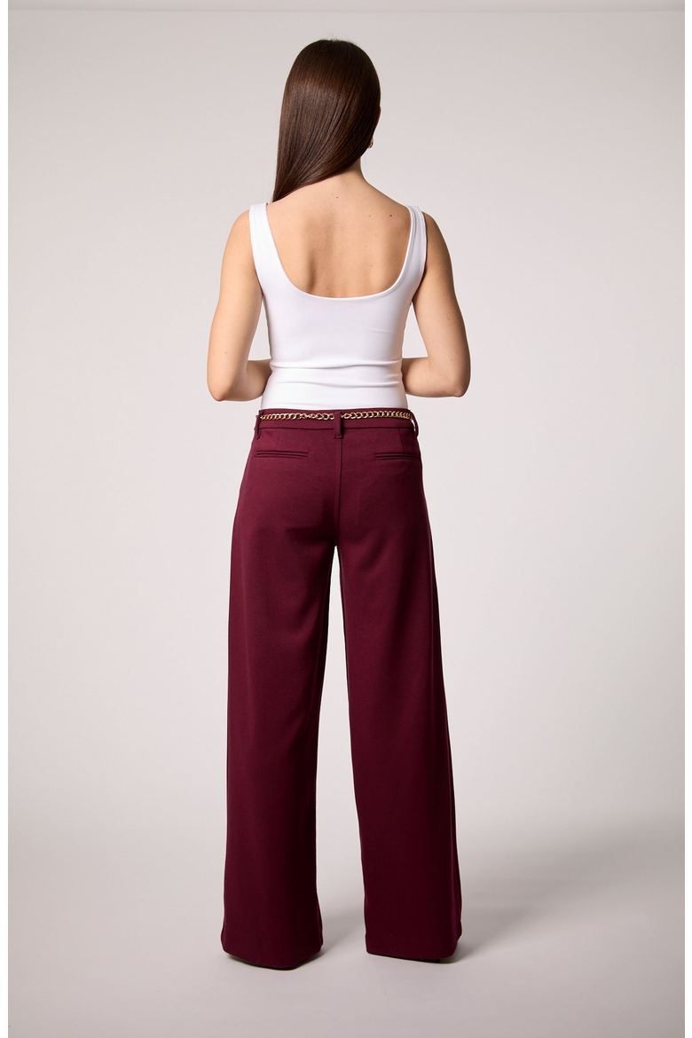 Taylor Wide Leg Trouser, Alternate, color, Vampy