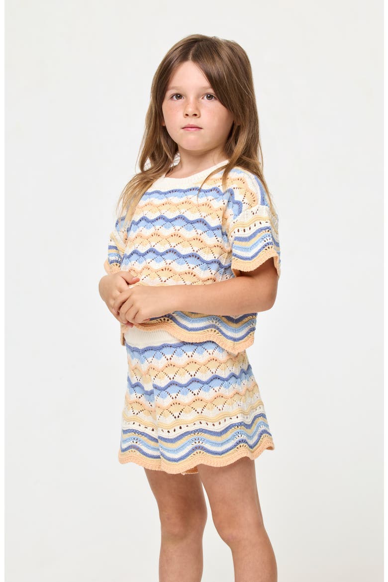 Kids' Sunnie Knit Top & Shorts Set, Alternate, color, DAYDREAMER