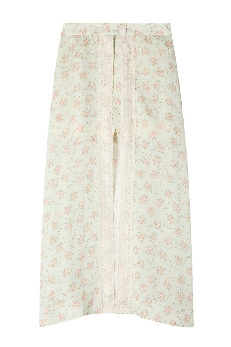 Floral print maxi skort, Alternate, color, Pink / green