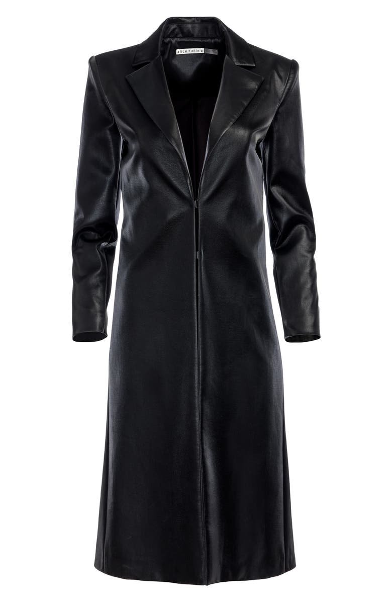 Alice + Olivia Mya Faux Leather Blazer Coat, Alternate, color,