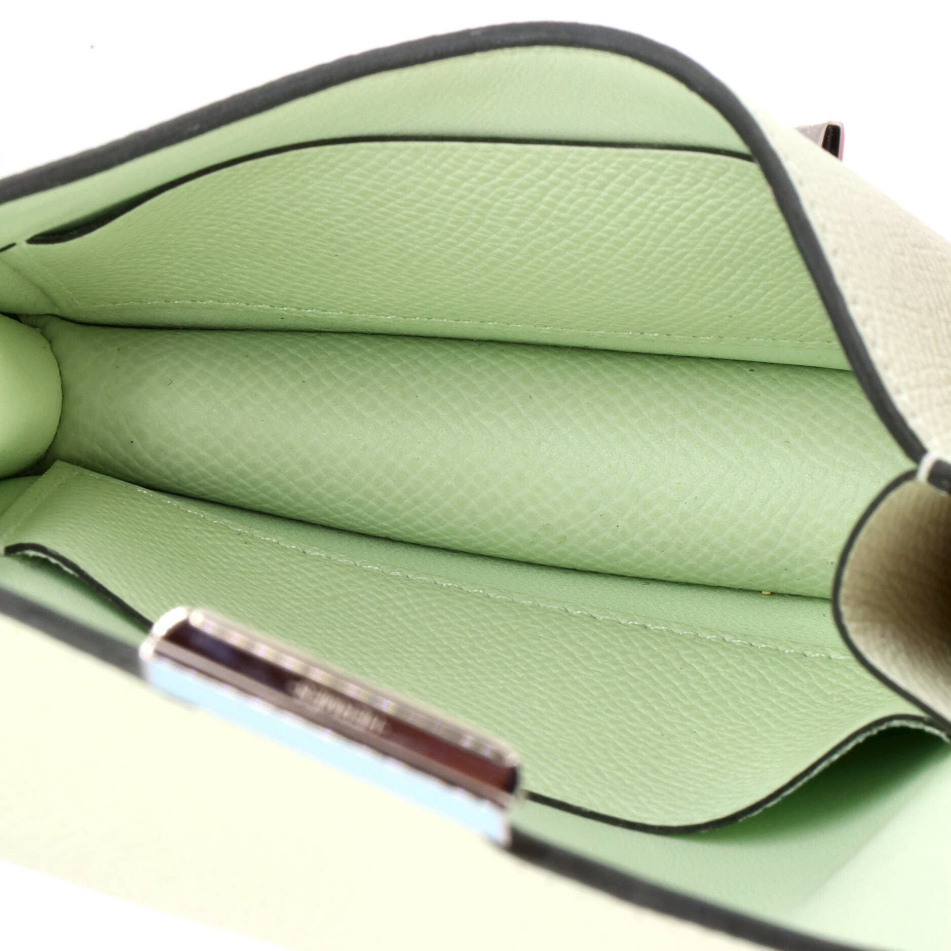 Constance Slim Wallet Epsom, Alternate, color, Green