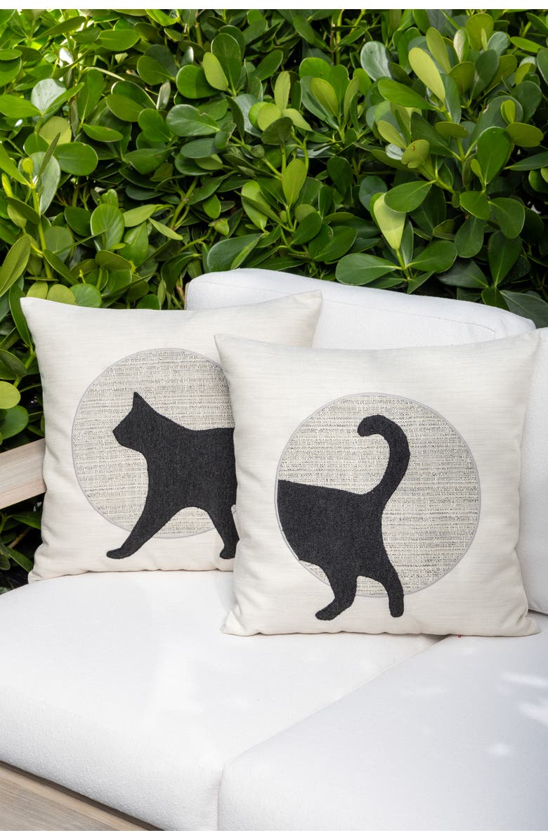 Elaine Smith Unconditional Meow (Head) Handmade Terry Indoor/Outdoor Pillow - SUPPORTS PETS, Alternate, color, Meow (Head)