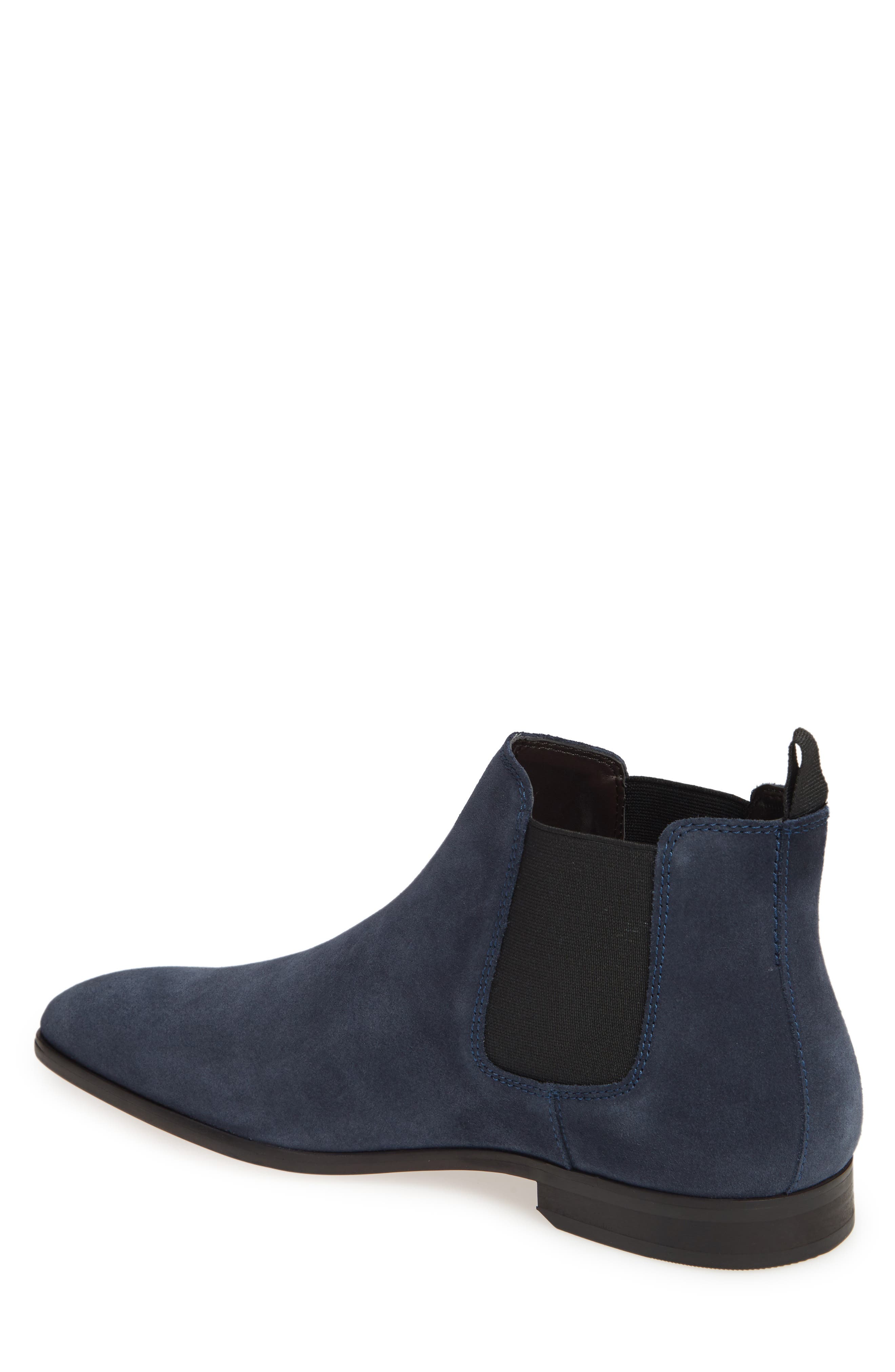 Easton Water Resistant Chelsea Boot, Alternate, color, NAVY SUEDE
