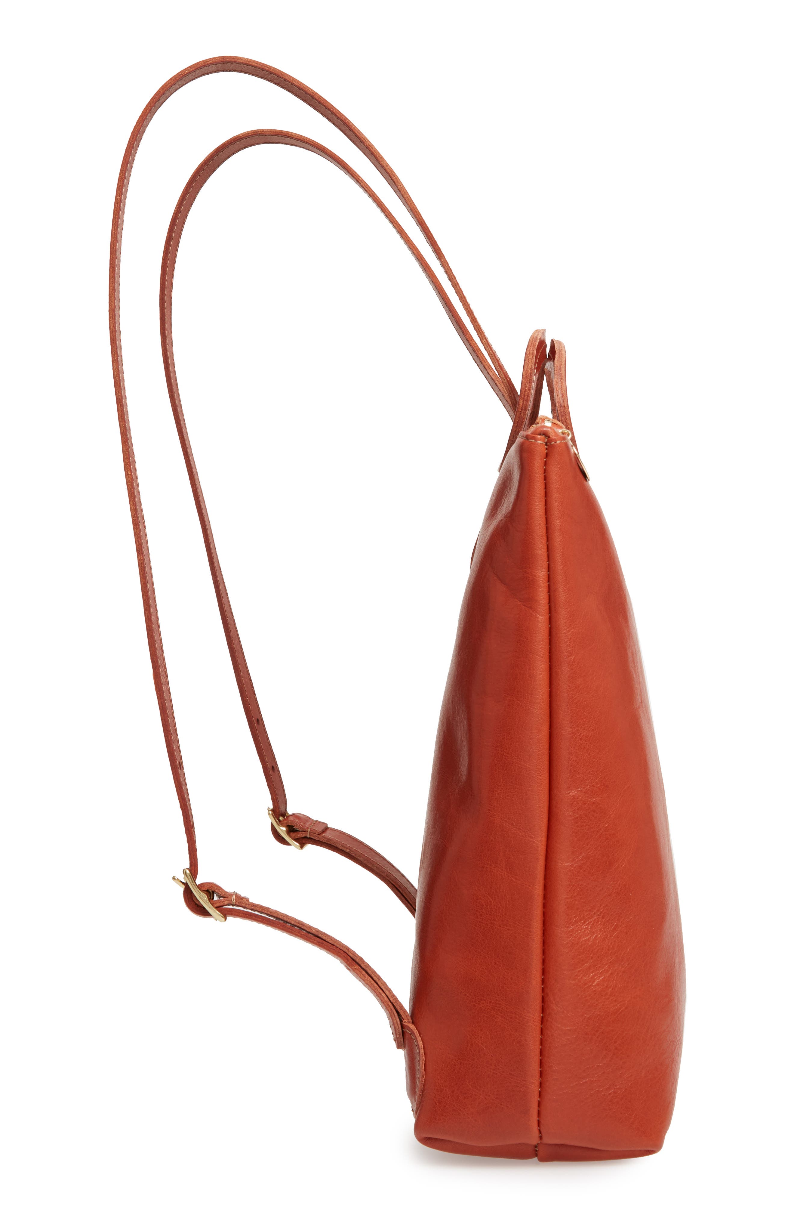 Clare V. Marcelle Leather Backpack, Alternate, color, 