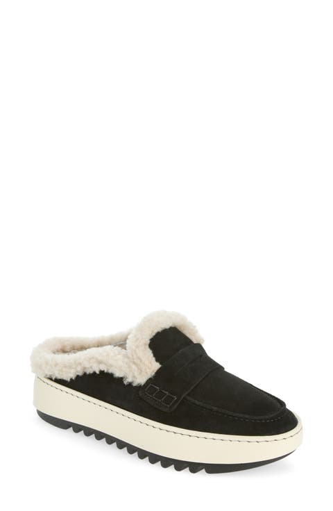 Amata Genuine Shearling Lined Weatherproof Mule