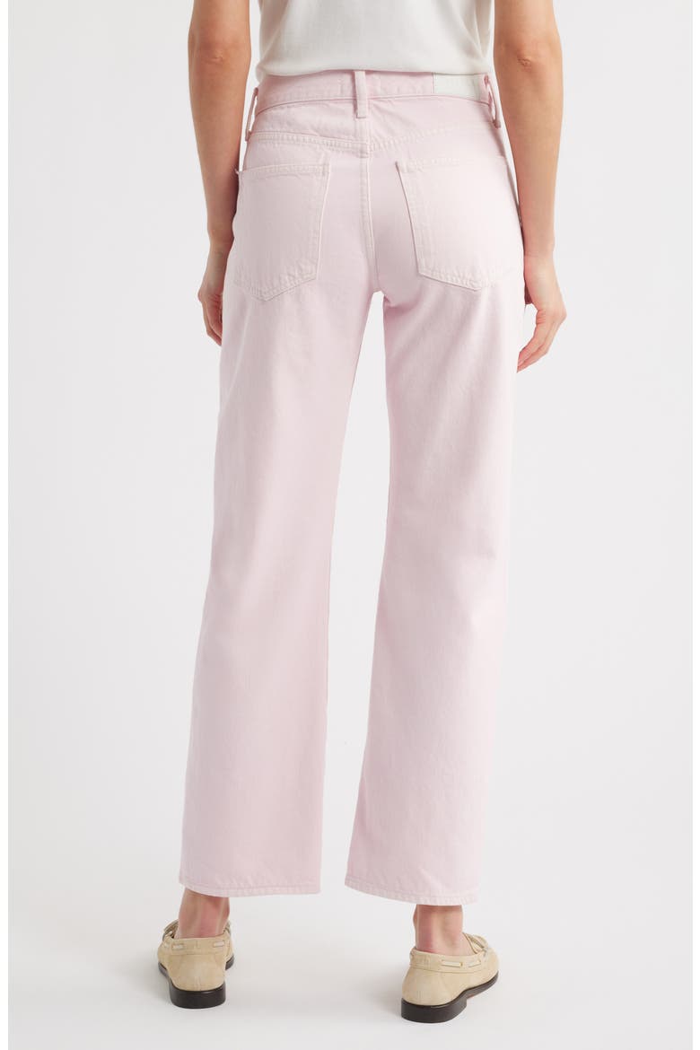 Lexi Mid Rise Bowed Straight Leg Jeans, Alternate, color, BLUSH