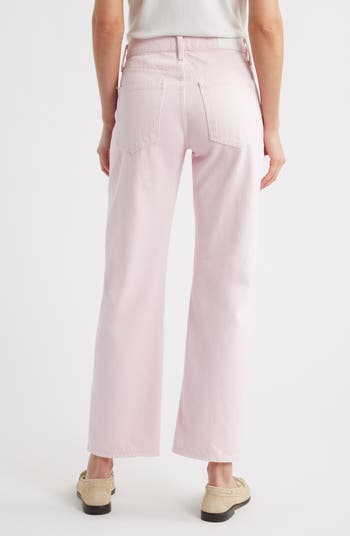 Lexi Mid Rise Bowed Straight Leg Jeans