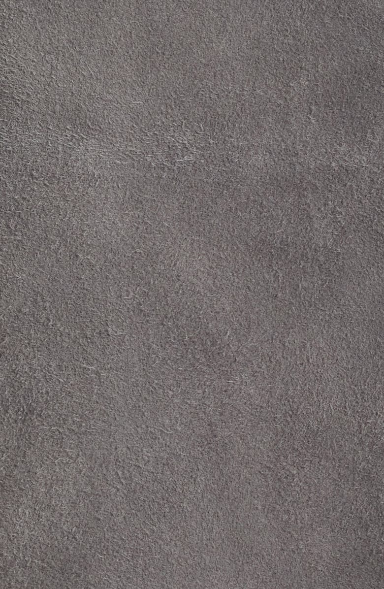 Nordstrom Suede Bomber Jacket, Alternate, color, Grey Steel