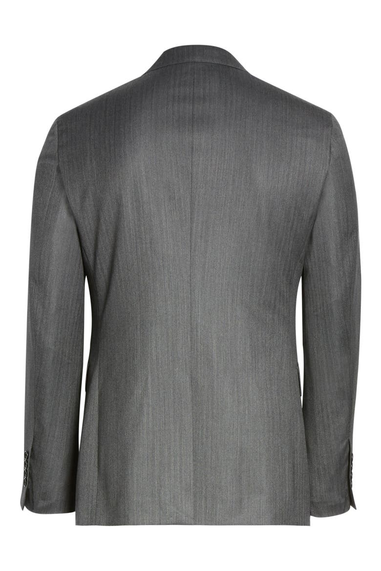 Slim Fit Wool & Cashmere Three-Piece Suit, Alternate, color, MID GREY PATTERN