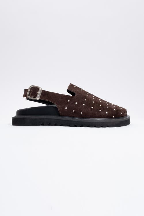 Forever & Always Shoes Our Leather Studded Clogs In Brown