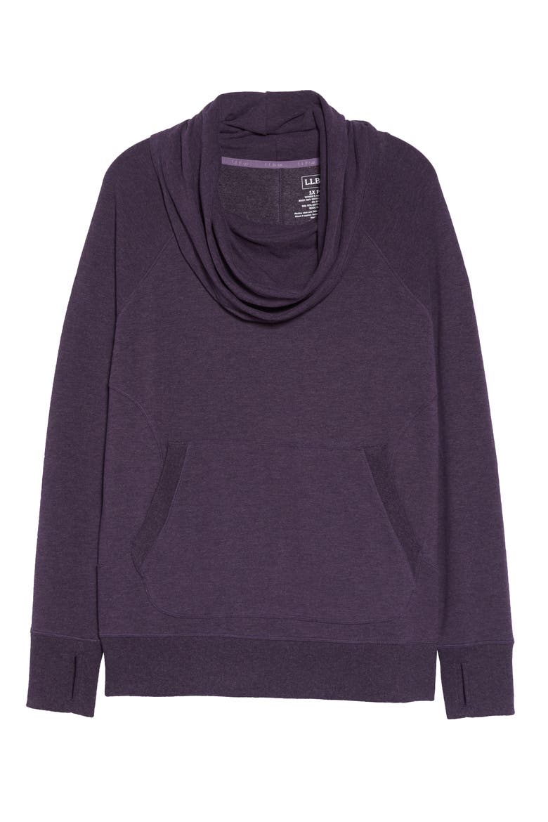 Cozy Cowl Neck Pullover, Alternate, color, DARKEST PURPLE HEATHER