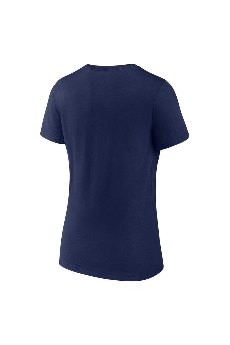 Women's Fanatics Branded Navy New England Patriots Shine Time V-Neck T-Shirt, Alternate, color, Navy