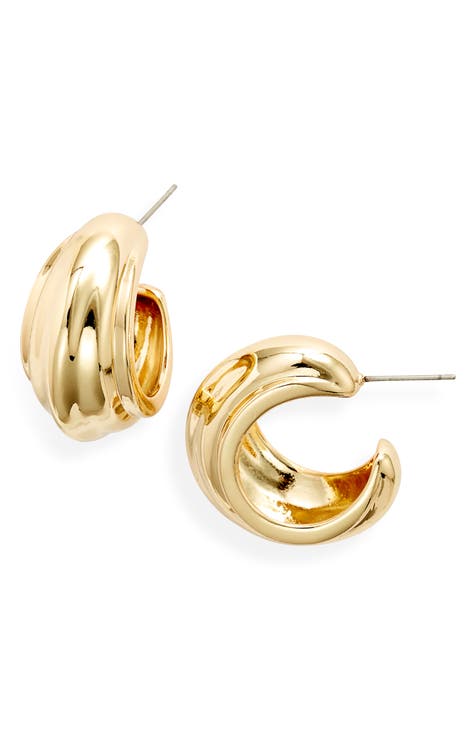 Ridged Hoop Earrings