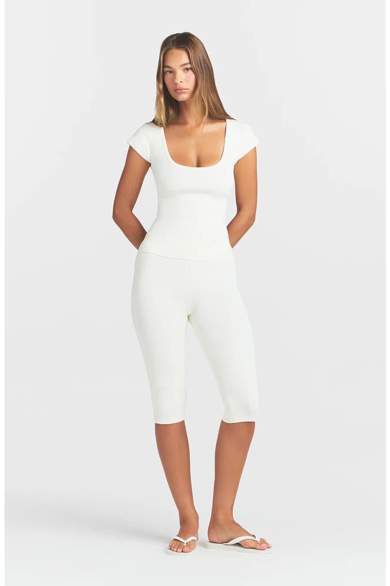 Scoop Neck Top, Alternate, color, EGRET