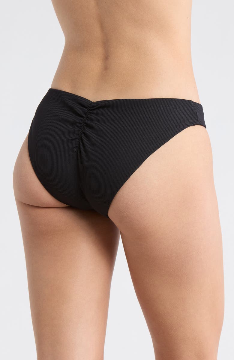 Becca Modern Edge Adela Hipster Bikini Bottoms, Alternate, color, Black