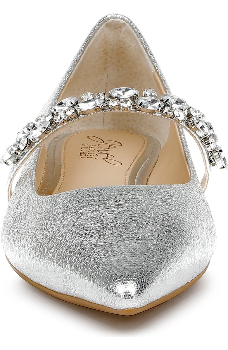 Jewel Badgley Mischka Dylan Crystal Embellished Mary Jane Flat, Alternate, color,