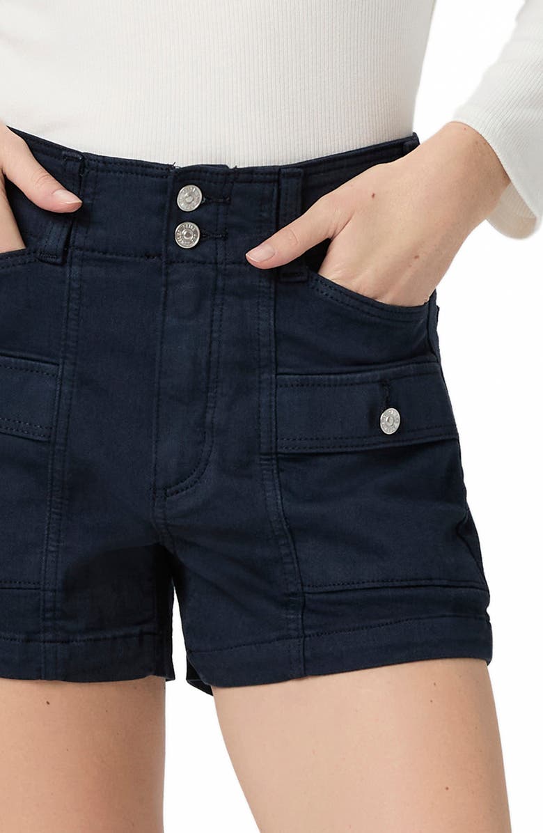 PAIGE Olivia Cargo Denim Shorts, Alternate, color, Vnvyseascp