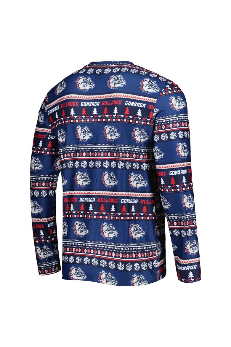 Men's Concepts Sport Navy Gonzaga Bulldogs Swivel Long Sleeve T-Shirt & Pants Sleep Set, Alternate, color, Navy