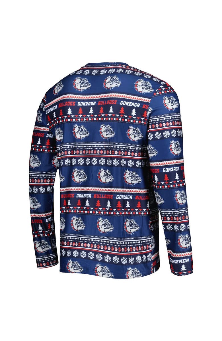 CONCEPTS SPORT Men's Concepts Sport Navy Gonzaga Bulldogs Swivel Long Sleeve T-Shirt & Pants Sleep Set, Alternate, color, Navy