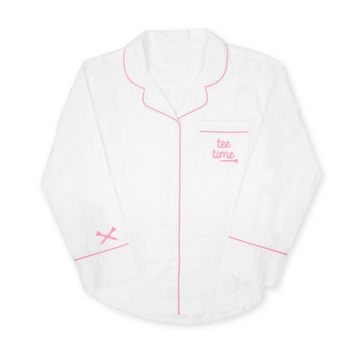 Ame & Lulu Long Pajama Set In White