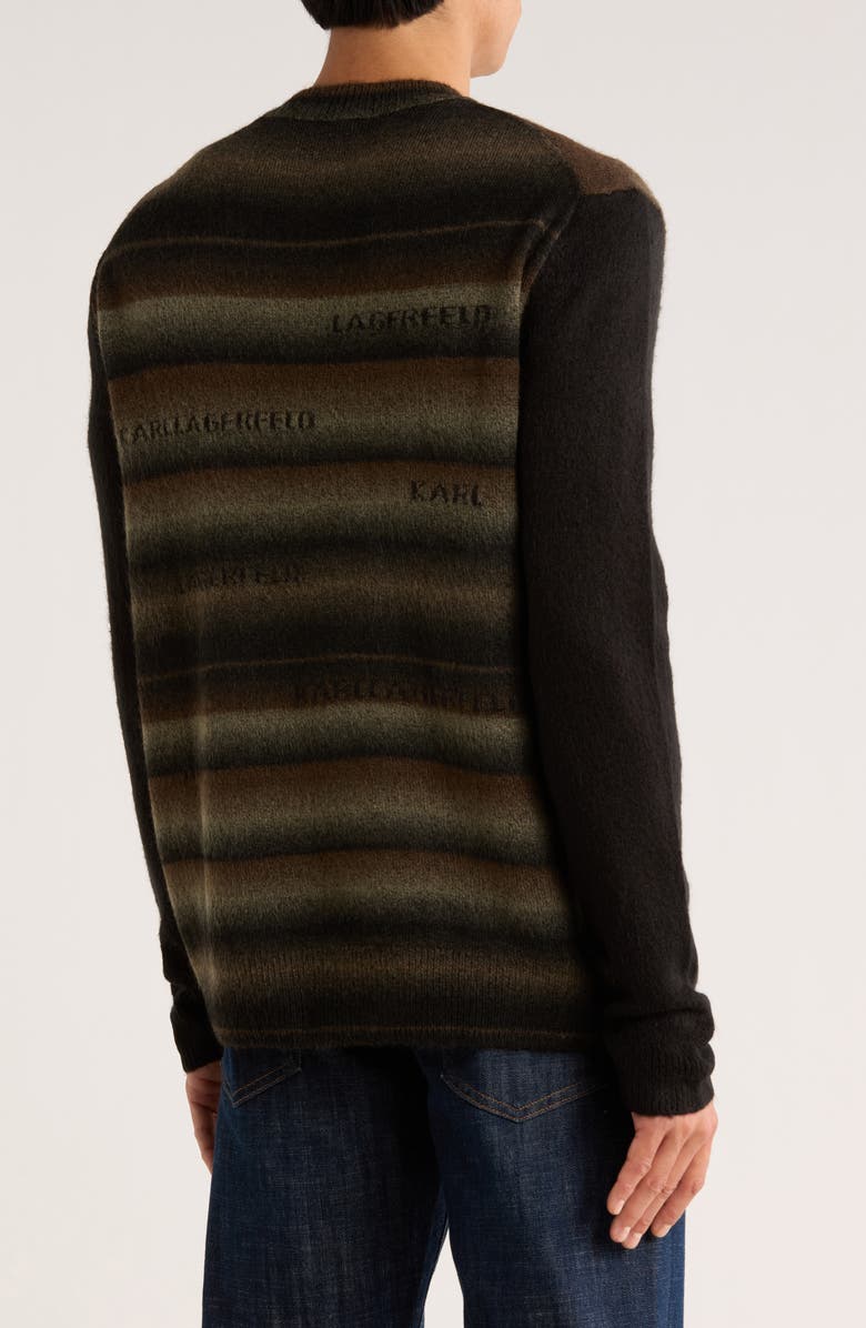 KARL LAGERFELD PARIS Tonal Stripe Sweater, Alternate, color, Black Multi