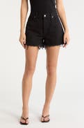 Re/Done The Breezy Frayed Hem Denim Shorts
