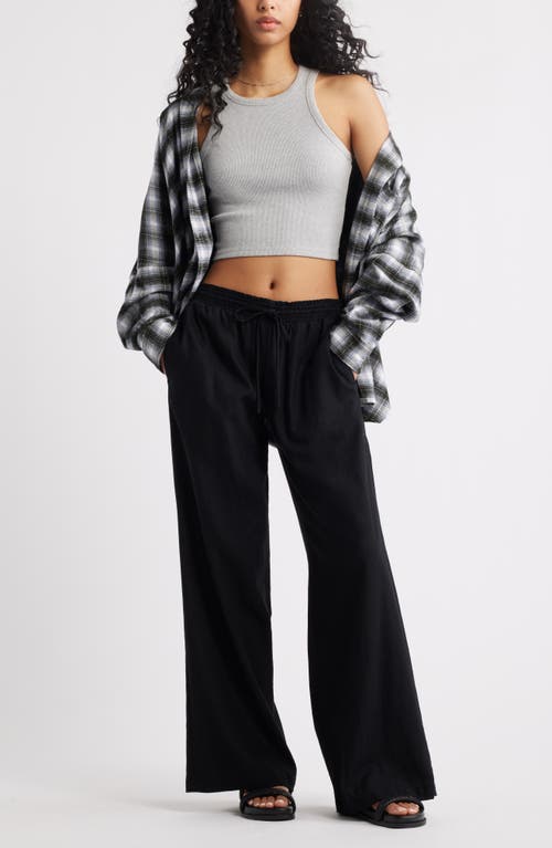 Bp. Linen Beach Pants In Black