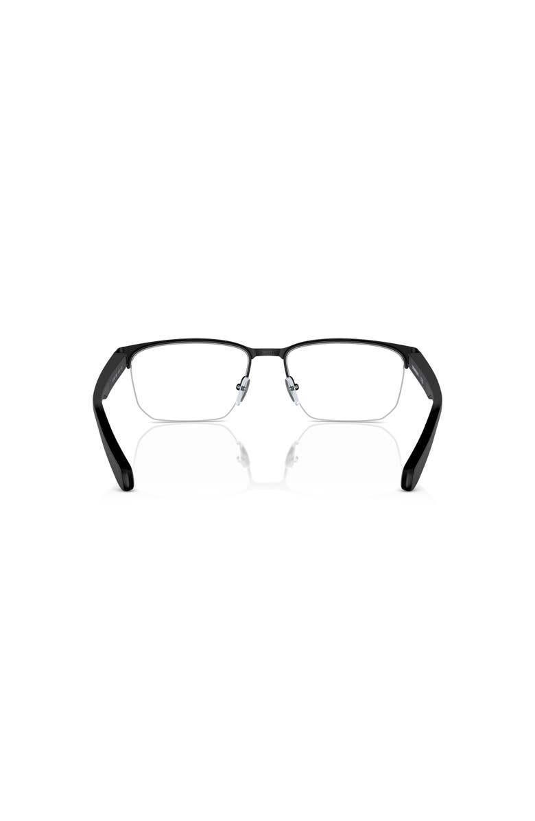 Emporio Armani 56mm Irregular optical glasses, Alternate, color, Black