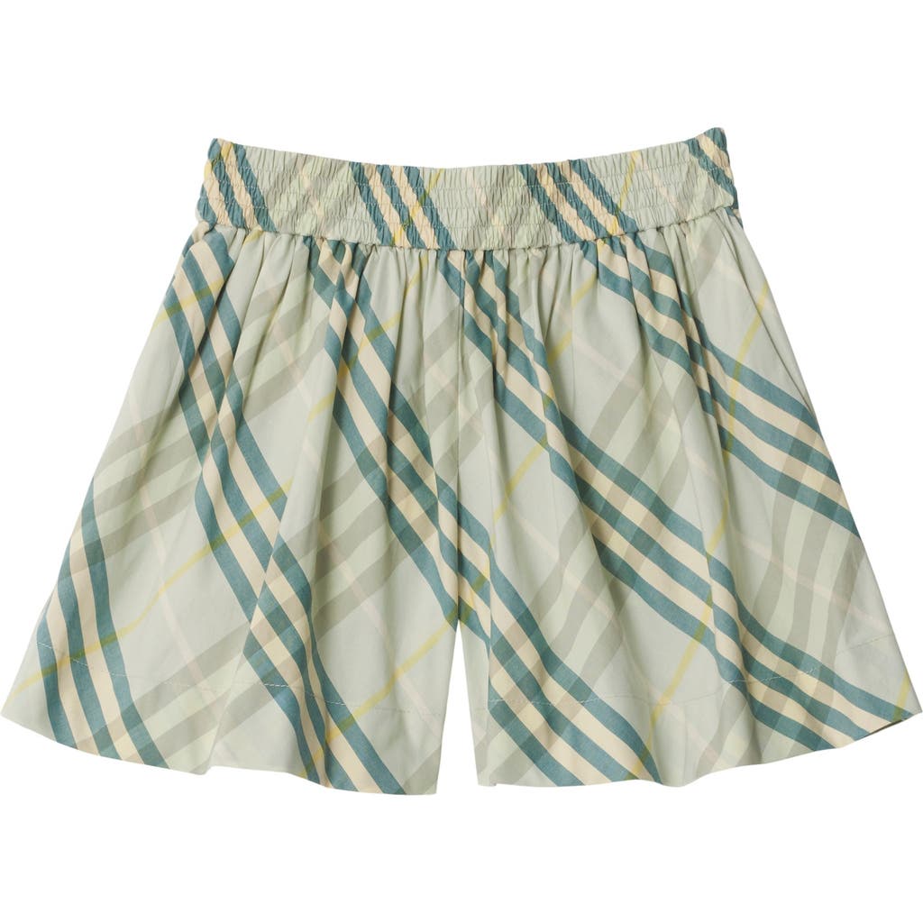 Burberry Check Cotton Shorts In Breeze