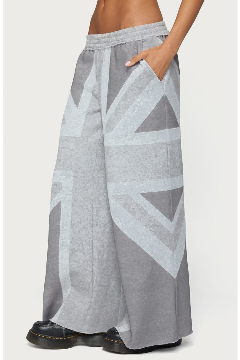 London Rush Wide Leg Sweatpants, Alternate, color, GRAY-MELANGE