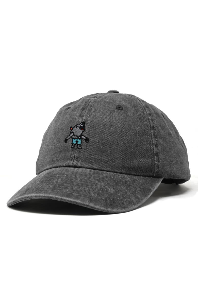Dalix Werewolf Embroidered Dad Hat, Alternate, color, Washed Black