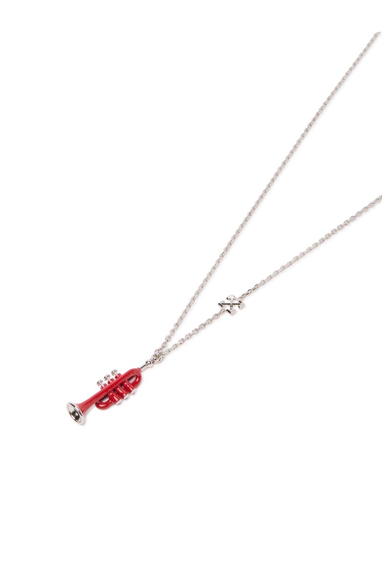 Men's Enameled Trumpet Pendant Chain Necklace, Alternate, color, Multicolor