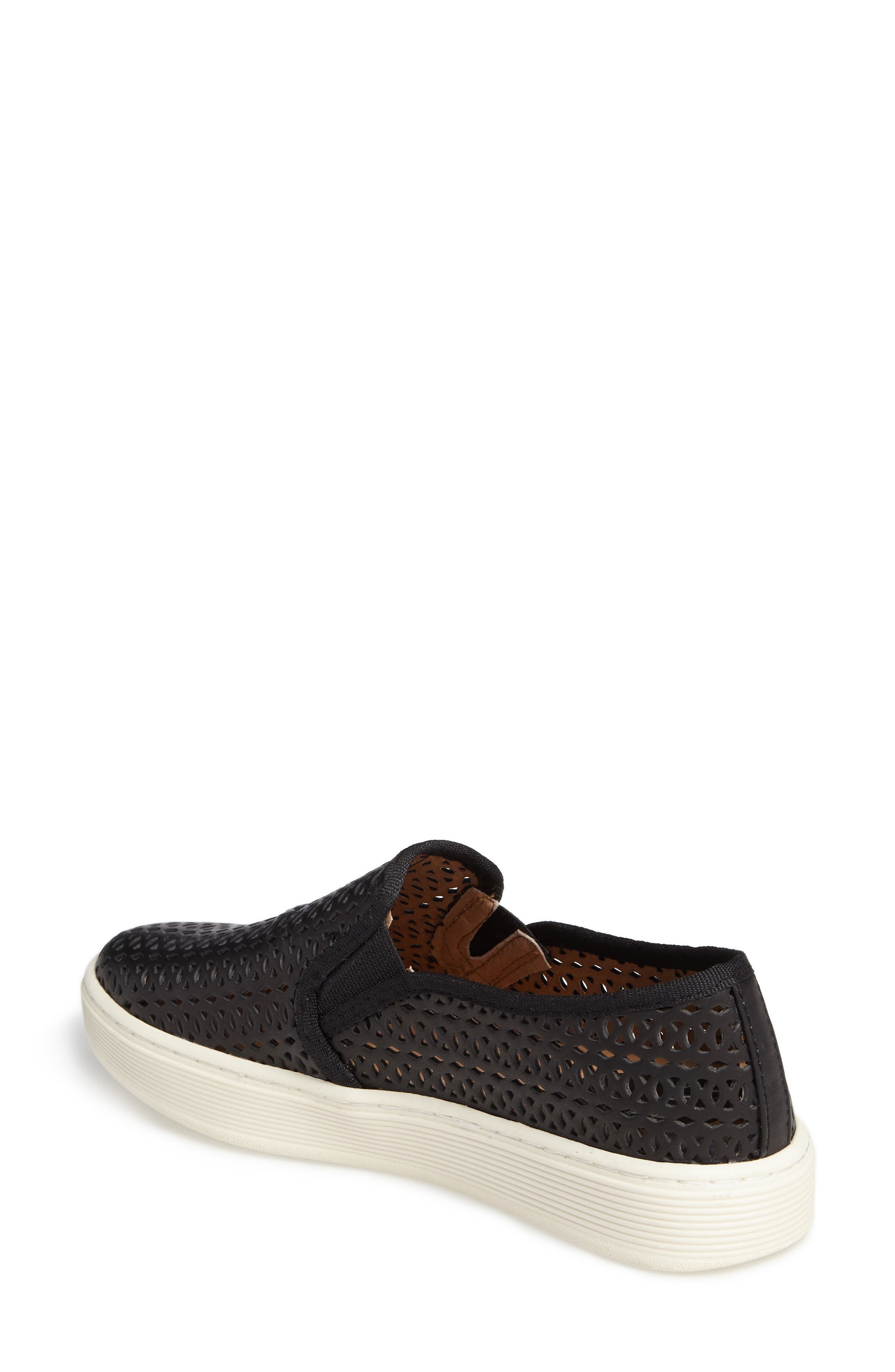 Somers II Slip-on Sneaker, Alternate, color, BLACK PERFORATED LEATHER