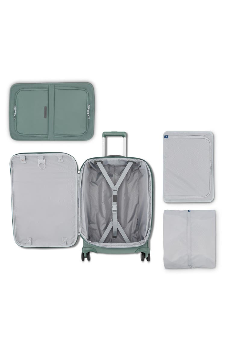 Elevation Softside 22" Carry On Expandable Spinner Luggage, Alternate, color, Cypress Green