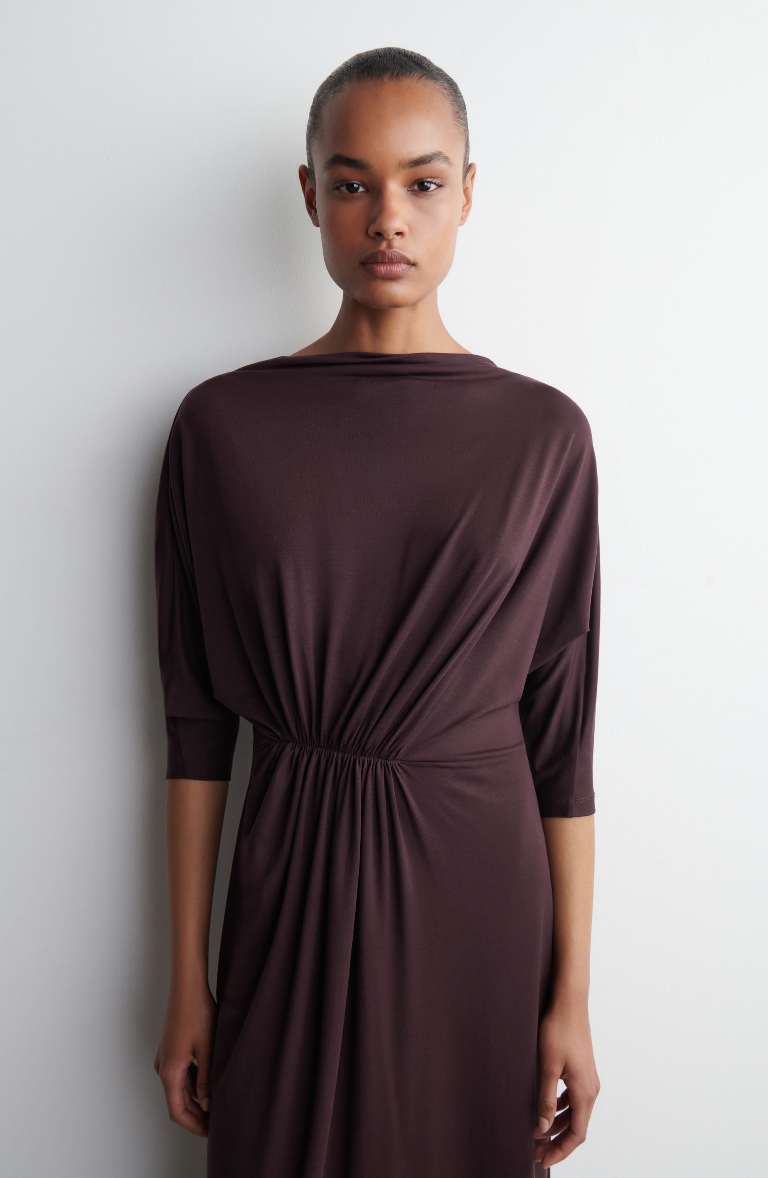 Ruched Waist Midi Dress - image 2