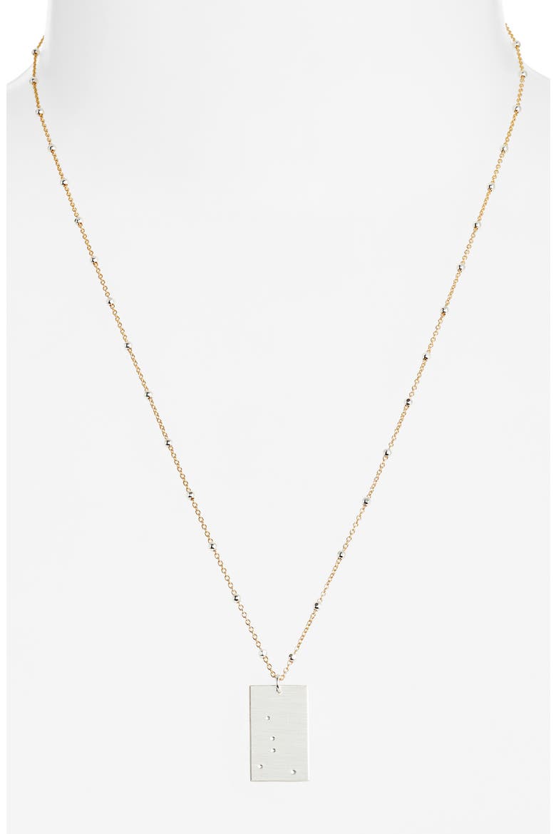 Zodiac Constellation Pendant Necklace, Alternate, color, SILVER - CANCER