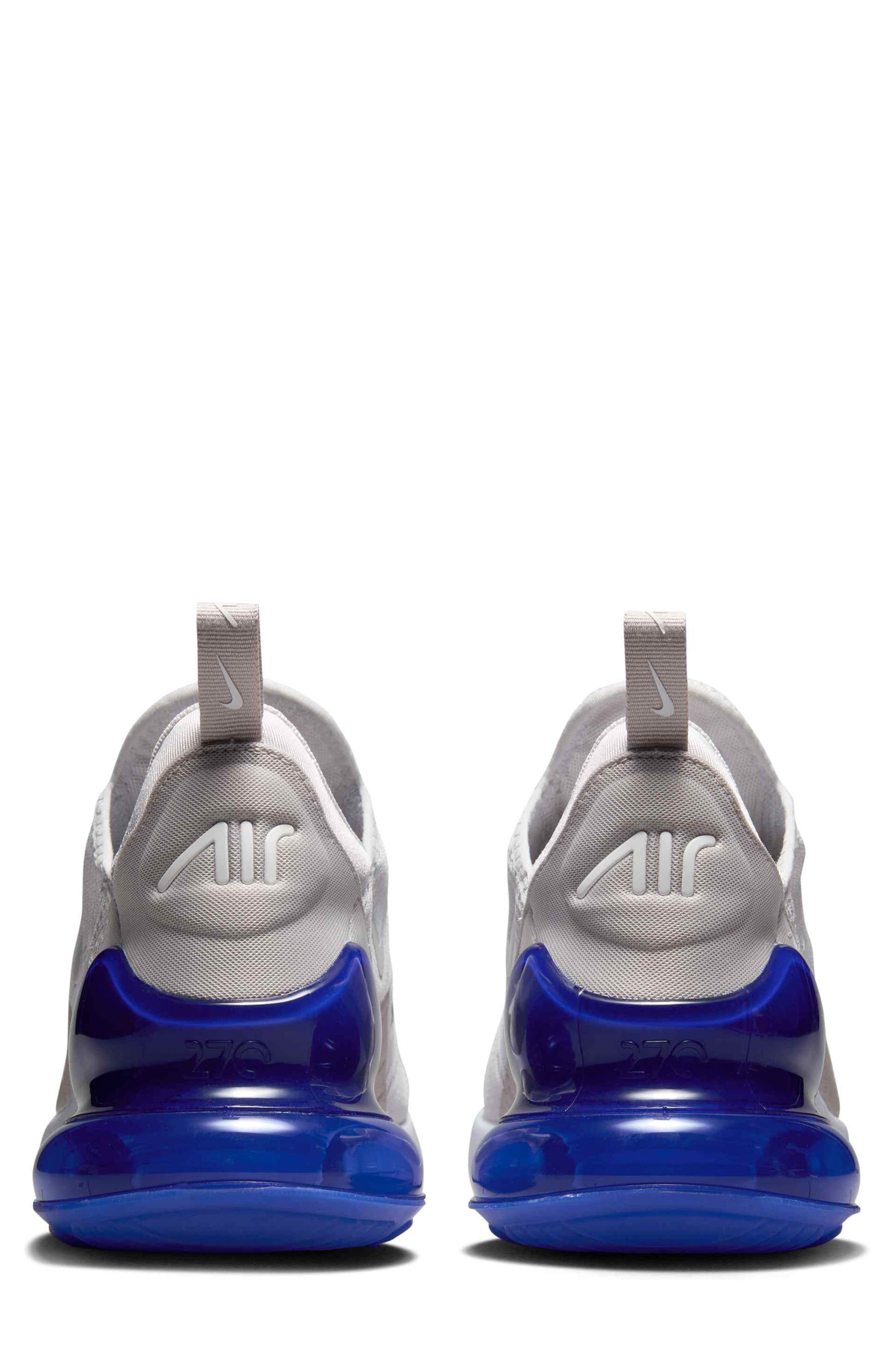 Nike Air Max 270 Sneaker, Alternate, color, 031 Vast Grey/College Grey/Racer Blue/Summit White