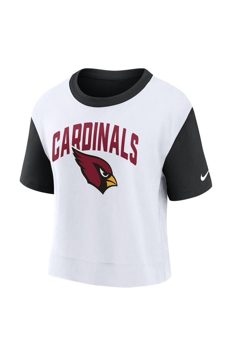 Nike Women's Nike Black/White Arizona Cardinals High Hip Fashion T-Shirt, Alternate, color, Black