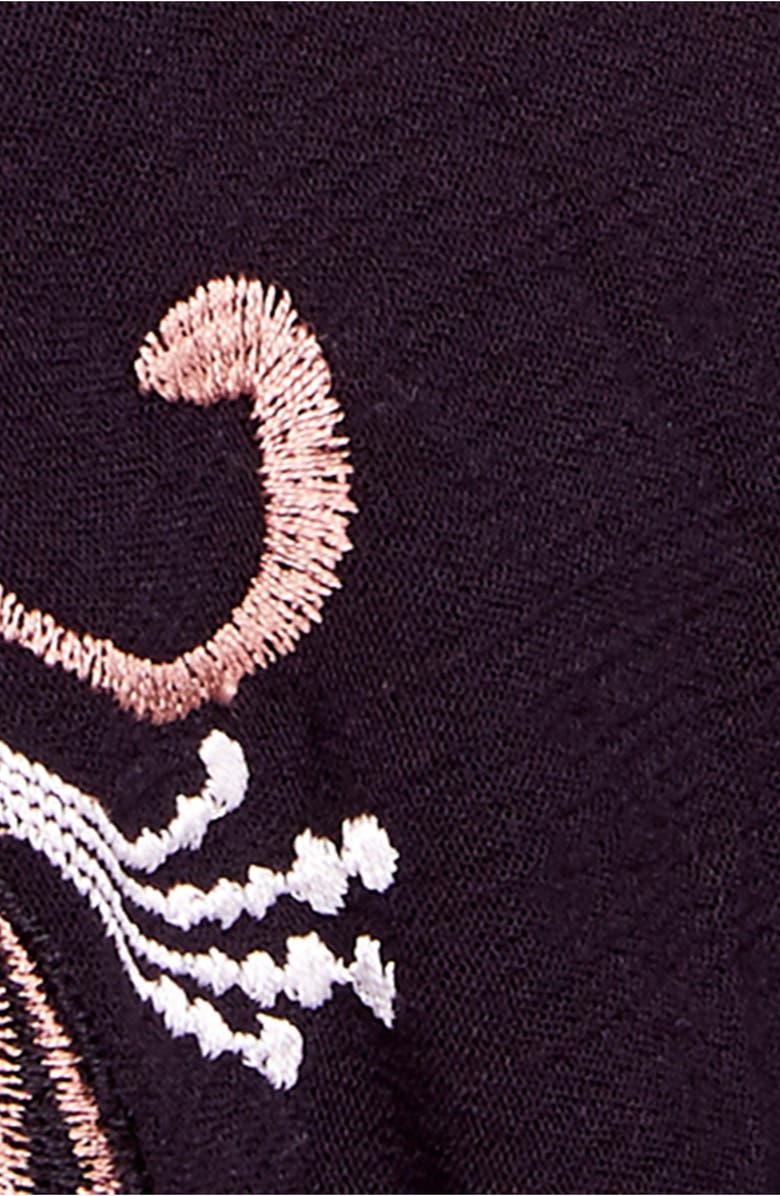 Free People Bonjour Embroidered Illusion Lace Minidress, Alternate, color, 