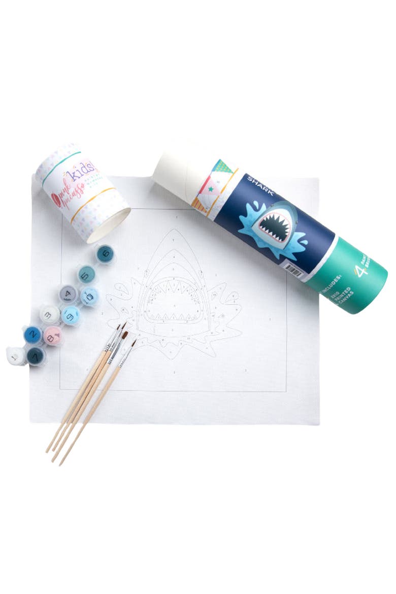 Shorty Shark Paint-by-Numbers Kit, Alternate, color, Blue / Light Blue