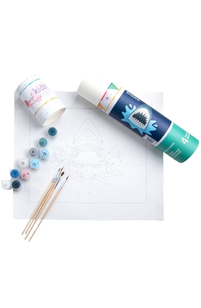 Pink Picasso Kits Shorty Shark Paint-by-Numbers Kit, Alternate, color, Blue / Light Blue