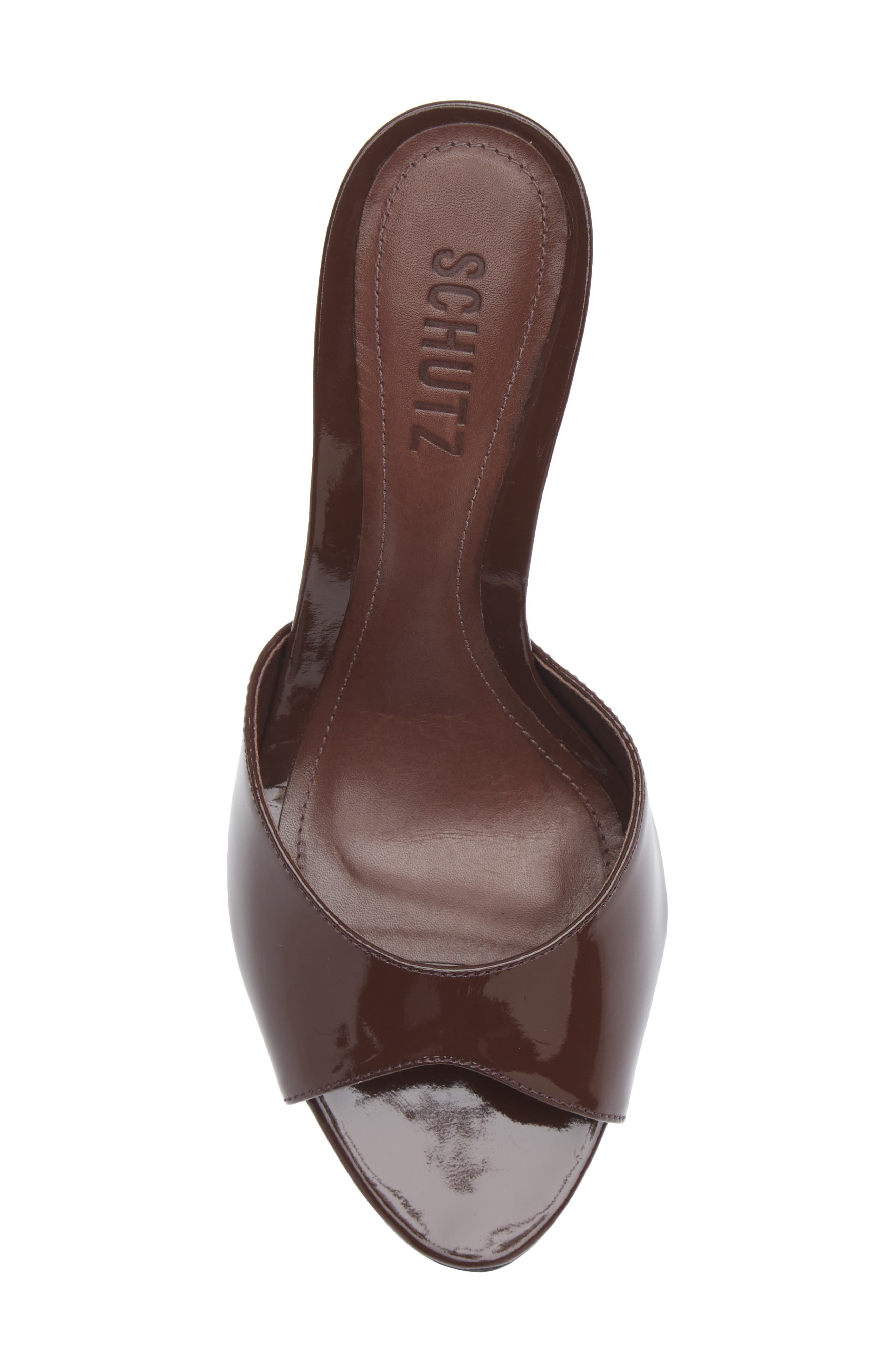 Schutz Cloe Slide Sandal, Alternate, color, Root Brown