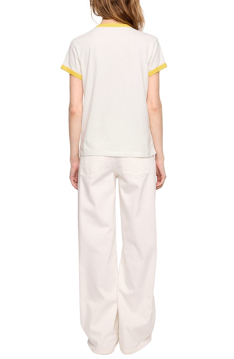 Zadig & Voltaire Logo Graphic Ringer Tee, Alternate, color, Judo