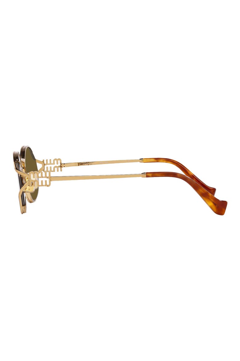 54mm Oval Sunglasses, Alternate, color, DARK BROWN