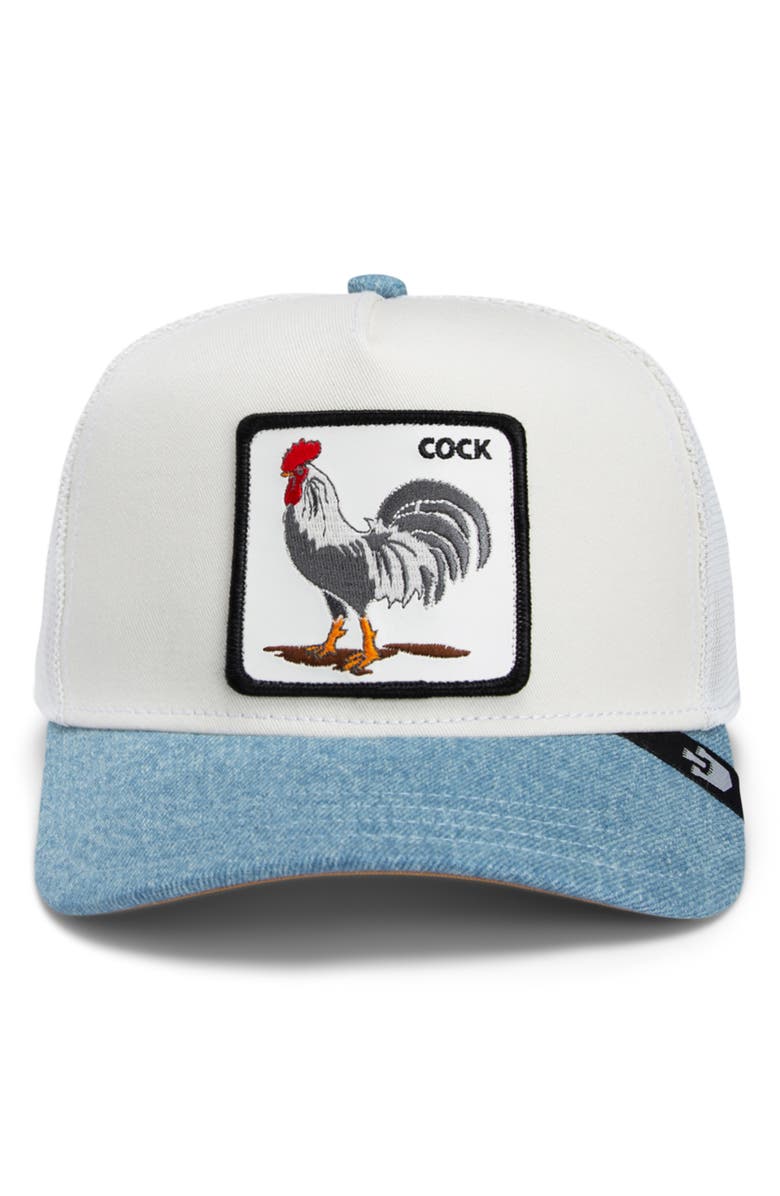Goorin Bros. Rooster Patch Snapback Baseball Cap, Alternate, color, White