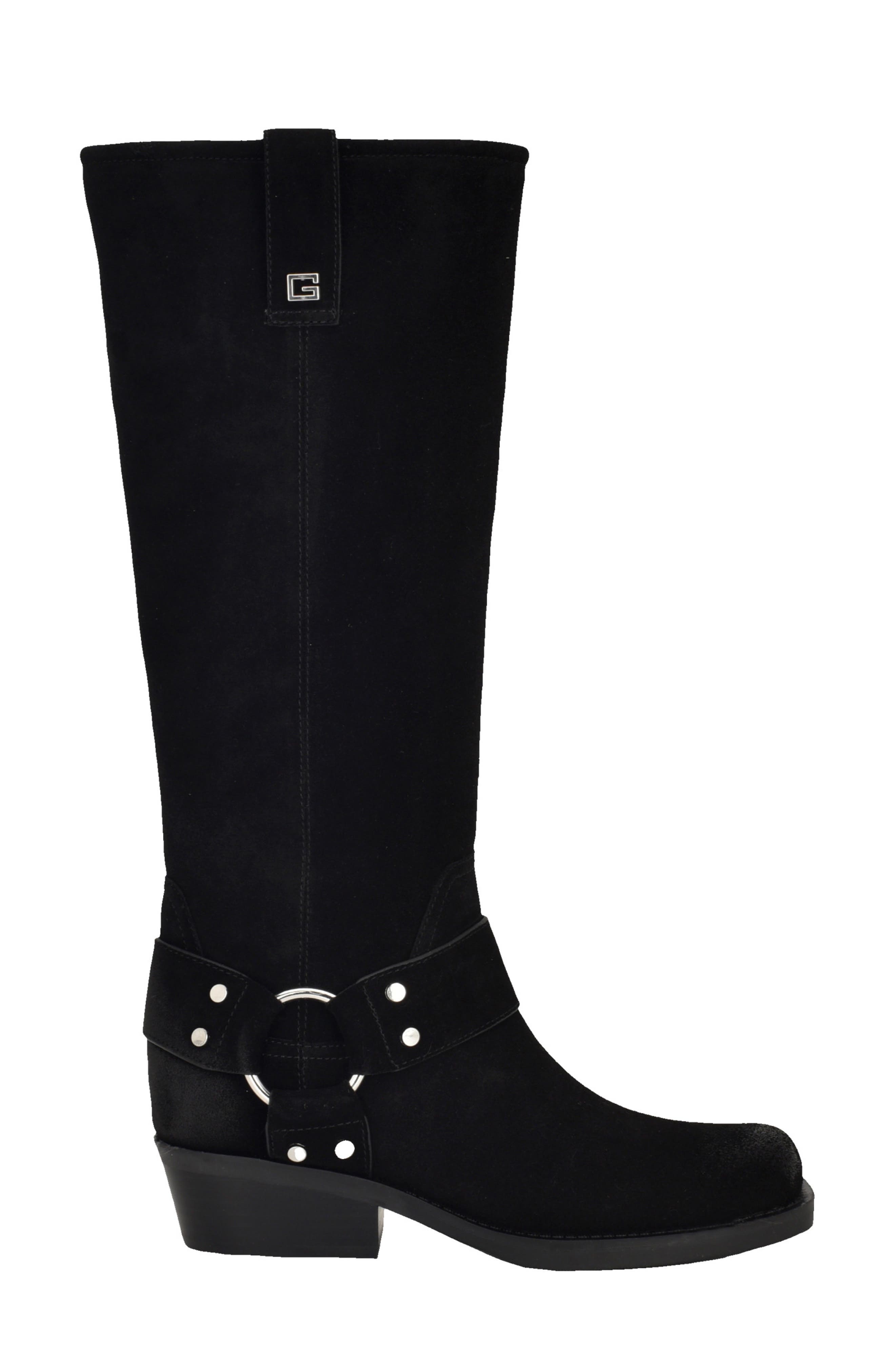 GUESS Harness Knee High Boot, Alternate, color, Black